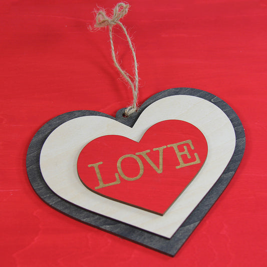 Stacked Heart Hanging Valentine's Day Decoration