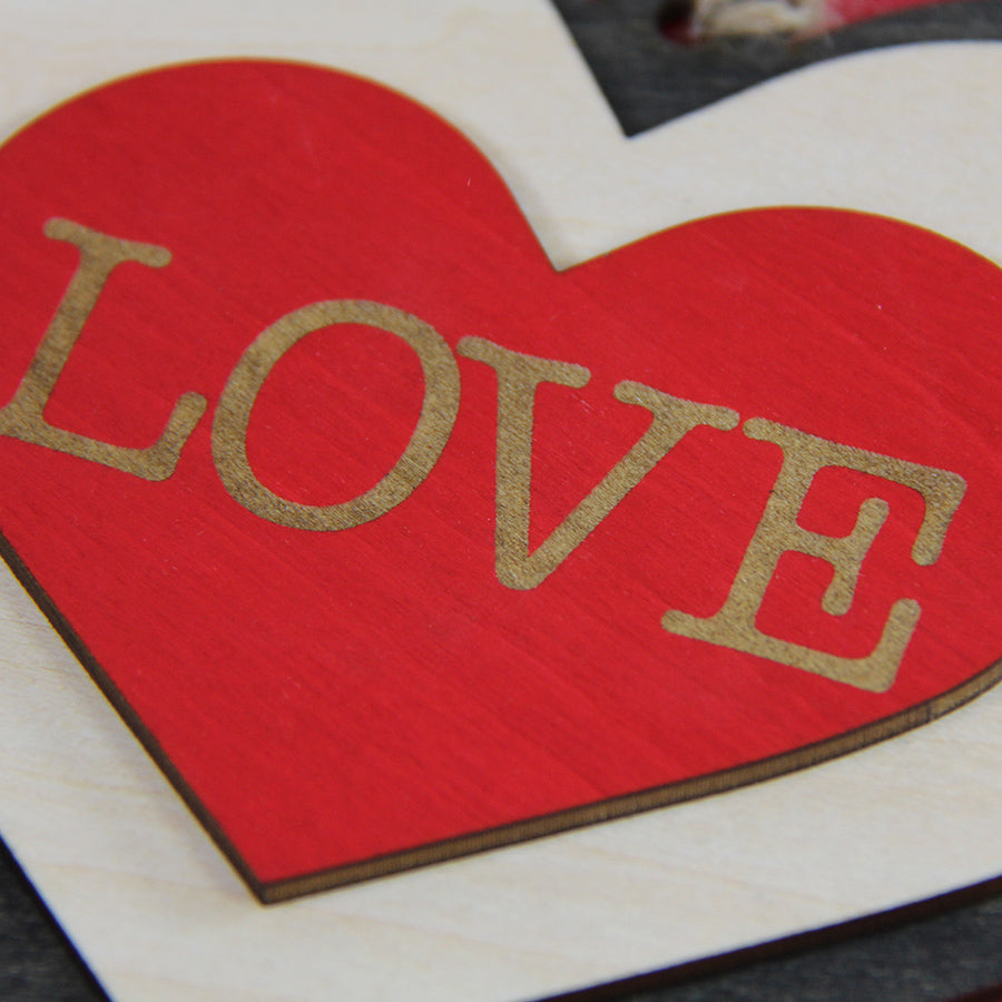 Stacked Heart Hanging Valentine's Day Decoration