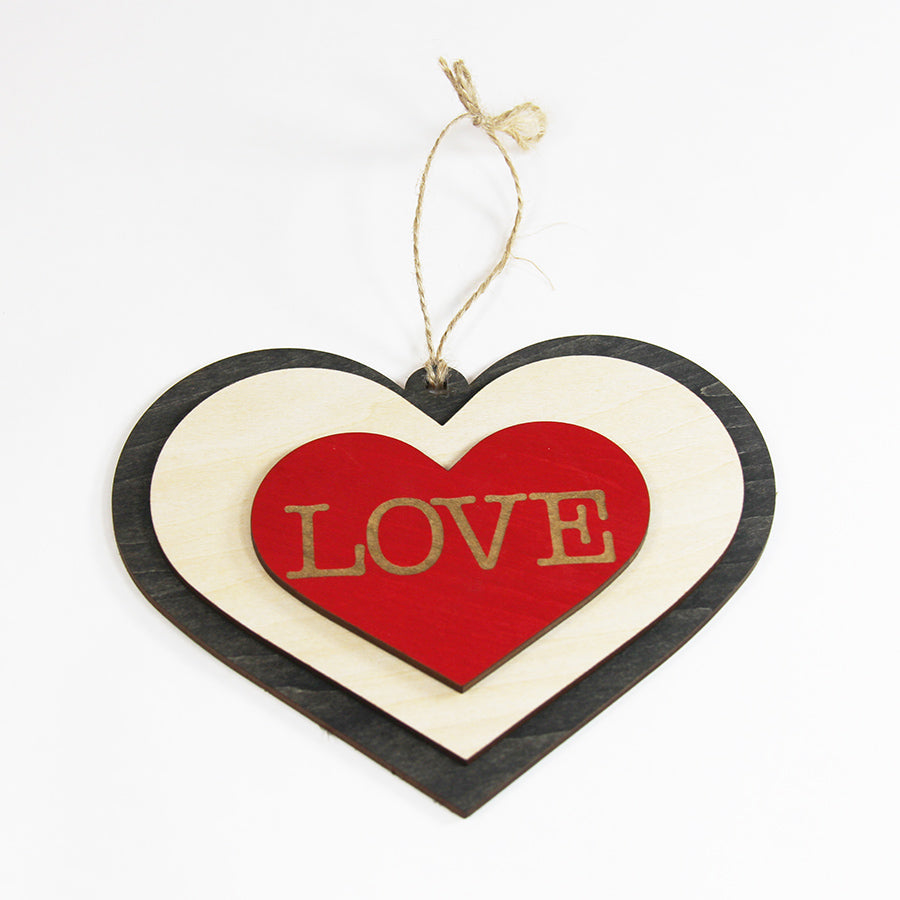 Stacked Heart Hanging Valentine's Day Decoration