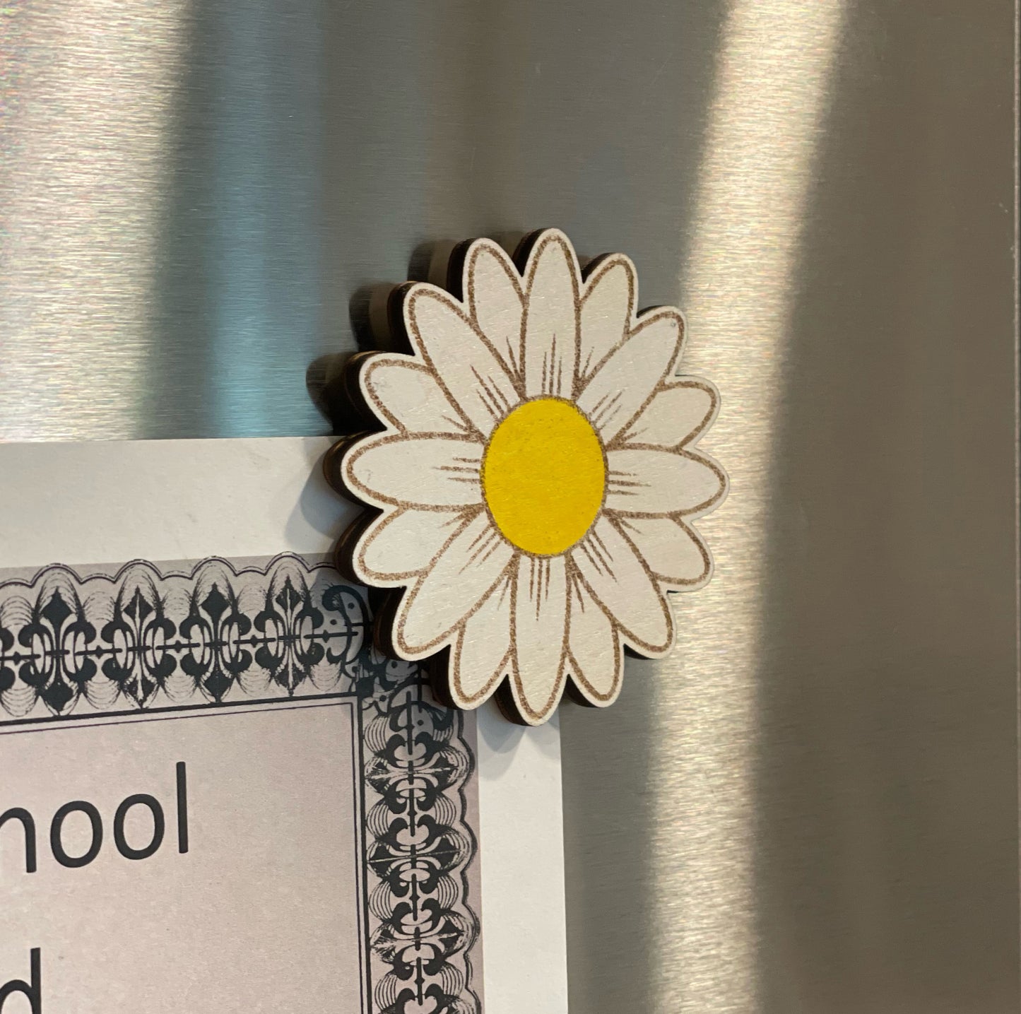 White Daisy Magnets (Set of 4)